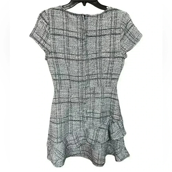 Speechless Woven Dress Fit and Flare Womens Junior Medium Black White Teal Plaid - Picture 4 of 6